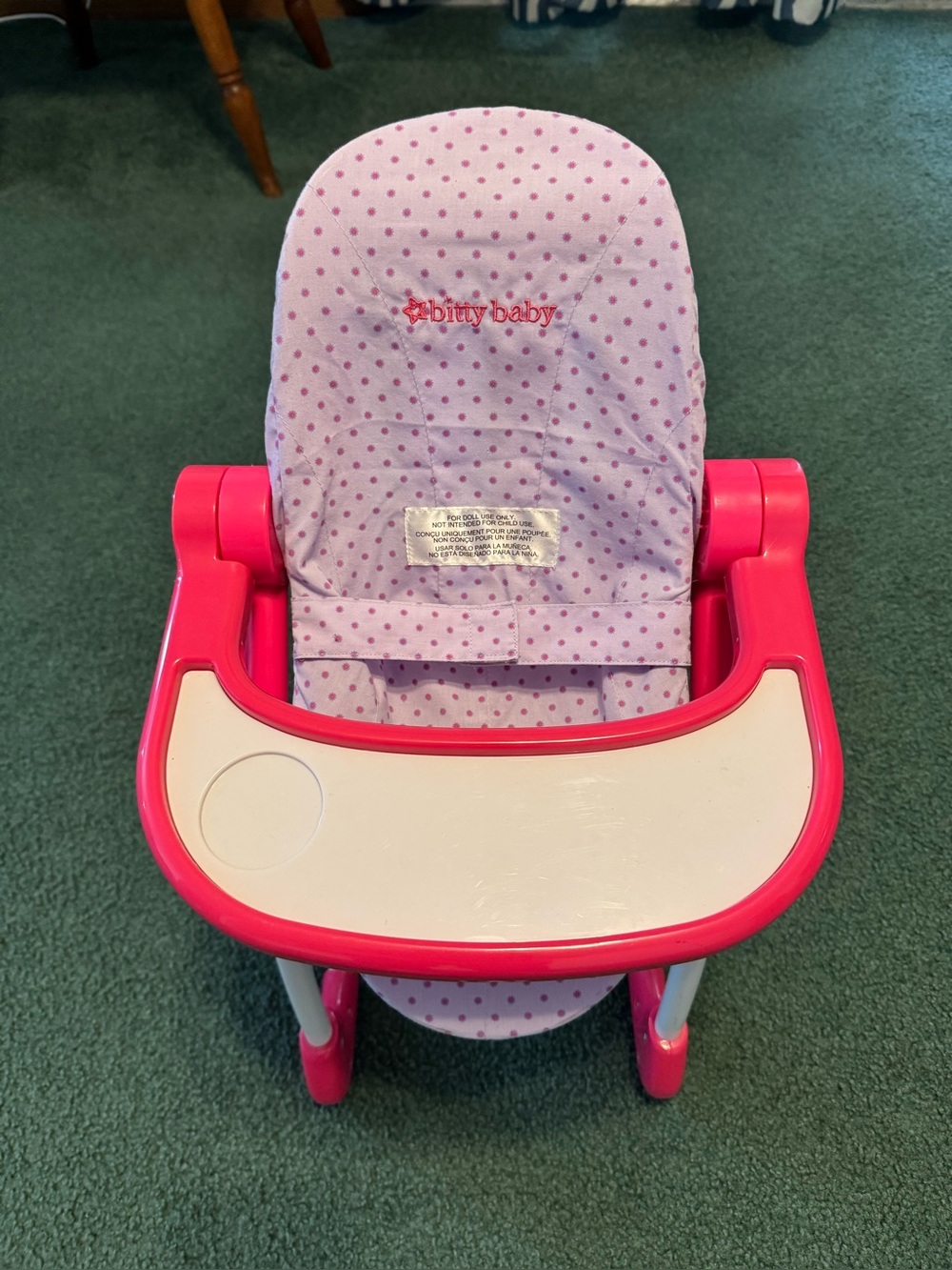 American Girl Bitty Baby High Chair for 15 inch dolls